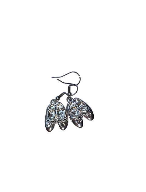 Silver Ballet Shoe Charm Jewelry Set – 18 Inch Necklace with Earrings | Hypoallergenic Gift Made in USA Michelle Marie Boutique  Jewelry Set