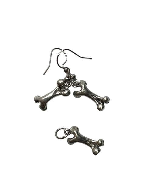 Silver Bone Necklace and Pewter Earrings Set – Hypoallergenic Jewelry Gift Box | Made in USA Michelle Marie Boutique  Jewelry Sets