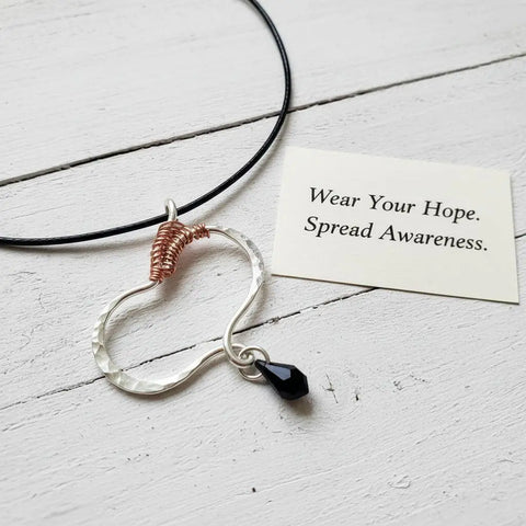 Silver Butterfly Wing Survivor Awareness Necklace – Handmade Jewelry | Made in USA Alexa Martha Designs  Necklace