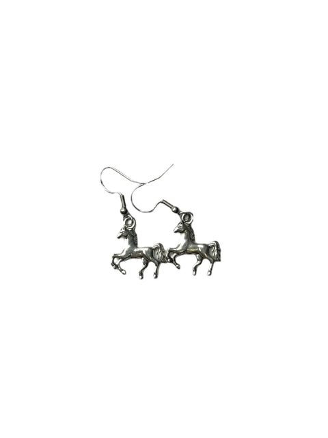 Silver Horse Charm Necklace And Hypoallergenic Earrings Set – 18 Inch Chain With Extender | Made In USA Michelle Marie Boutique  Jewelry Sets