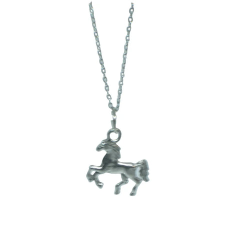 Silver Horse Charm Necklace And Hypoallergenic Earrings Set – 18 Inch Chain With Extender | Made In USA Michelle Marie Boutique  Jewelry Sets