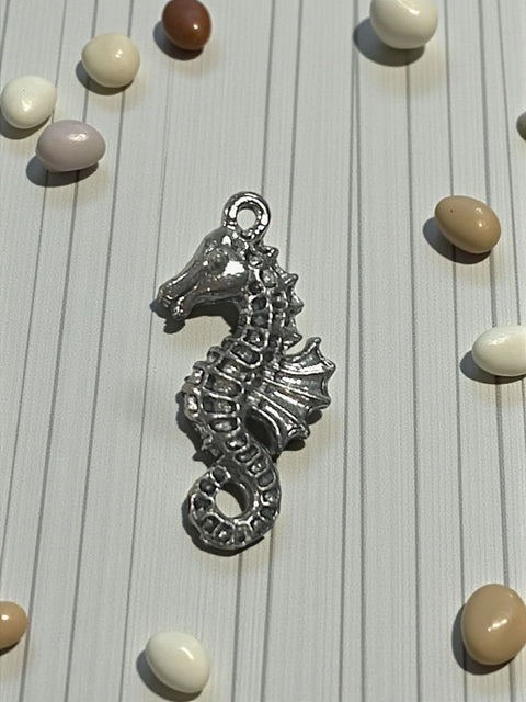 Silver Seahorse Pewter Charm Pendant – Ocean Inspired Jewelry Accessory | Handmade in USA Michelle Marie Boutique  Charms and Pendants
