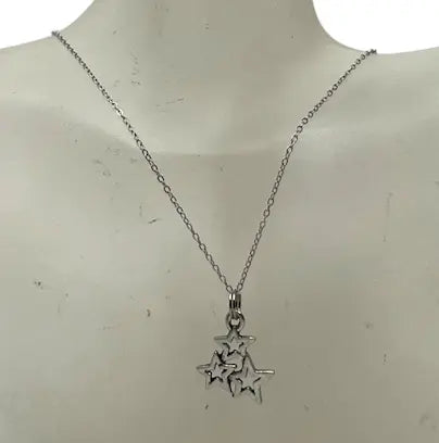 Silver Star Charm Necklace and Earrings Set – 18 Inch Adjustable Chain – Handcrafted Jewelry | Made in USA Michelle Marie Boutique  Jewelry Sets