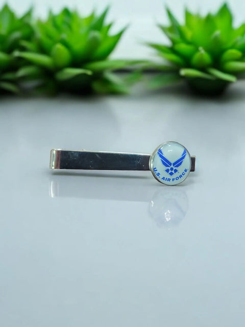 Silver Tone Air Force Wings Tie Clip – Military Inspirational Accessory | Made in USA Handcrafted Durable Design Michelle Marie Boutique 