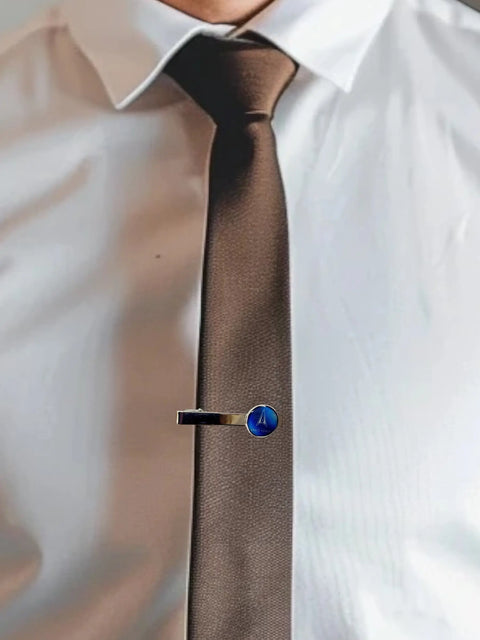 Silver-Tone Space Force Tie Clip – Modern Men’s Celestial Accessory | Made in USA with Durable Design and Easy Clip Mechanism Michelle Marie Boutique 