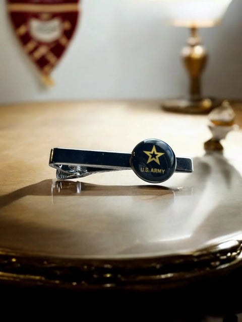 Silver-Tone U.S. Army Star Tie Clip – Military Accessories for Men | Made in USA – Michelle Marie Boutique Michelle Marie Boutique 