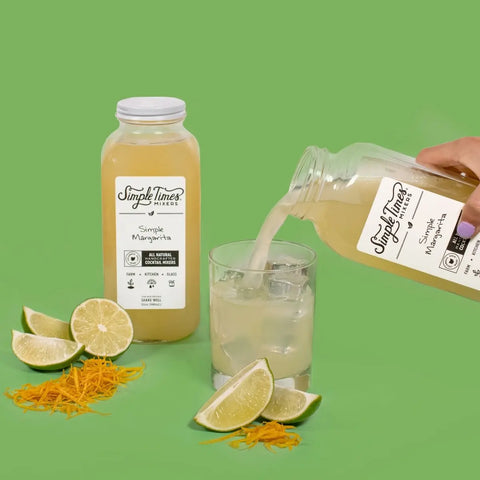 Simple Times 32oz Margarita Cocktail Mixer – Natural Lime and Organic Cane Sugar Blend | Made in USA Simple Times Mixers  32oz Single Bottle