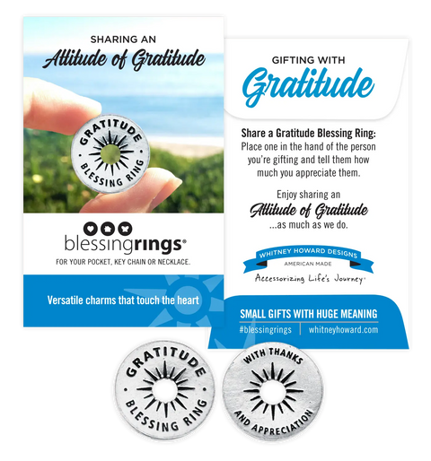 Single Gratitude Token – Handcrafted Blessing Ring with Gifting Envelope | Made in USA by Whitney Howard Designs Whitney Howard Designs 