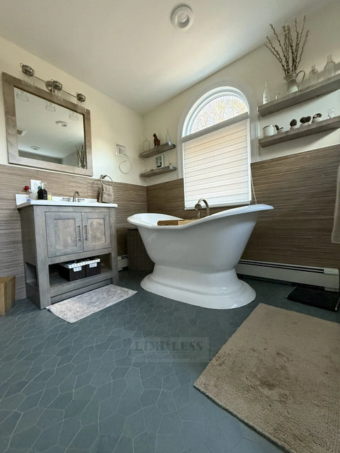 Single Sink Bathroom Vanity – Custom Pine Wood Cabinetry | Made in USA | Model #1084 Limitless Woodworking  item