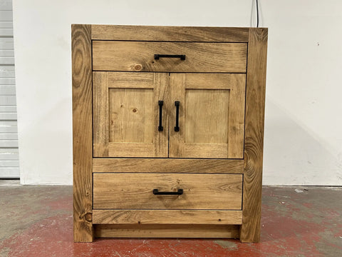 Single Sink Bathroom Vanity – Custom White Pine Cabinet | Made in USA | Model #1090 Limitless Woodworking  item