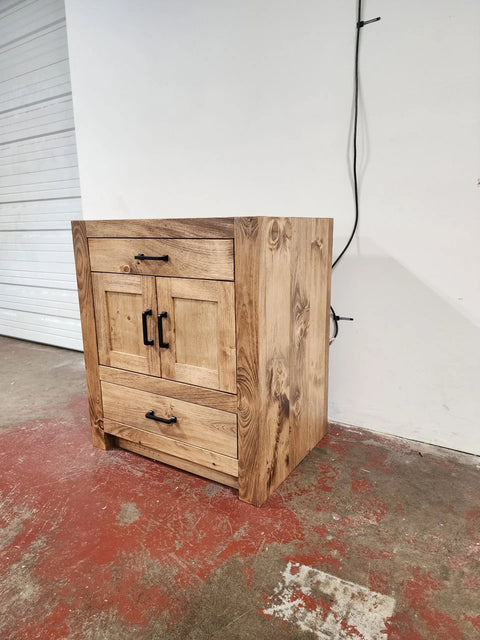 Single Sink Bathroom Vanity – Custom White Pine Cabinet | Made in USA | Model #1090 Limitless Woodworking  item