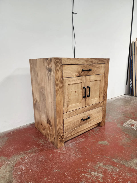 Single Sink Bathroom Vanity – Custom White Pine Cabinet | Made in USA | Model #1090 Limitless Woodworking  item