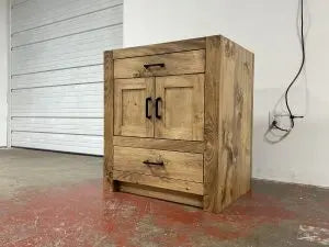 Single Sink Bathroom Vanity – Custom White Pine Cabinet | Made in USA | Model #1090 Limitless Woodworking  item
