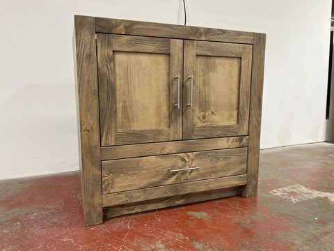 Single Sink Bathroom Vanity – Custom Wood Cabinet With Drawer | Made in USA | Model #1092 Limitless Woodworking  item