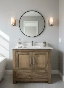 Single Sink Bathroom Vanity – Custom Wood Cabinet With Drawer | Made in USA | Model #1092 Limitless Woodworking  item