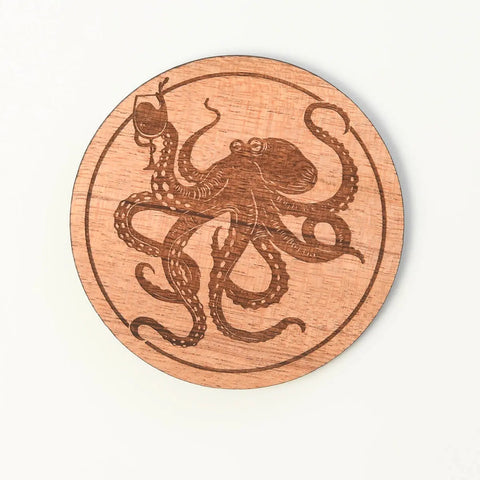 Single Wooden Drink Coaster 4 Inch – Handcrafted Rustic Decor | Made in USA Words with Boards 