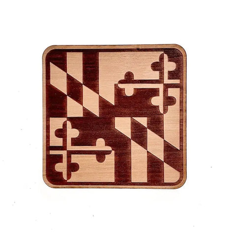 Single Wooden Drink Coaster 4 Inch – Handcrafted Rustic Decor | Made in USA Words with Boards 