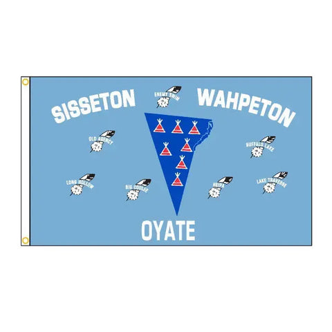 Sisseton Wahpeton Oyate Tribe Nylon Flag Freedom Flag and Pole 