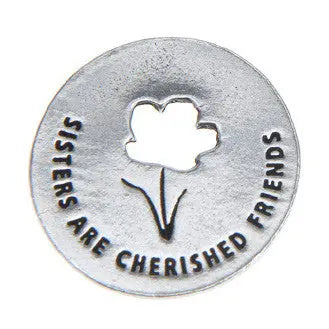 Sister Blessing Ring Charm – Handcrafted Recycled Pewter Token | Meaningful Gift Made in USA Whitney Howard Designs  Blessing Ring