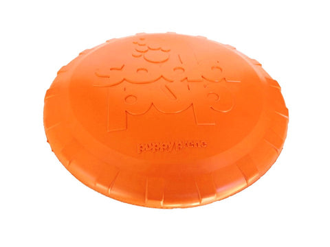 Durable Rubber Dog Retrieving Frisbee – Bottle Cap Design – Orange | Made in USA SodaPup  Rubber Dog Toys