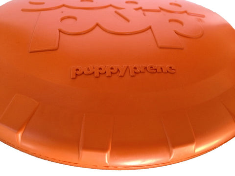 Durable Rubber Dog Retrieving Frisbee – Bottle Cap Design – Orange | Made in USA SodaPup  Rubber Dog Toys