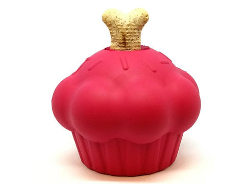 Durable Cupcake Rubber Dog Chew Toy – Treat Dispenser for Power Chewers | Made in USA SodaPup  Rubber Dog Toys