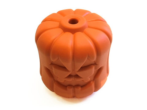 Jack O Lantern Durable Rubber Dog Chew Toy And Treat Dispenser – Made In USA SodaPup  Rubber Dog Toys