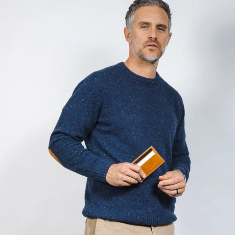 Slim Natural Leather Card Holder Wallet 4x3 Inch – Made in USA CASUPO  Slim Card Holder