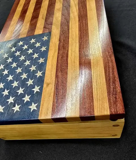 Small Concealment Box 18.75 Inch Cherry Hardwood – Handcrafted Storage Solution | Made in USA American Grains LLC 