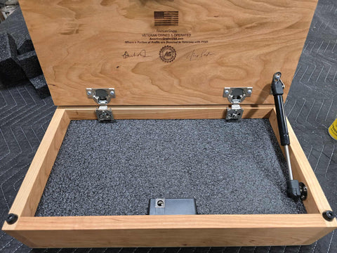 Small Concealment Box 18.75 Inch Cherry Hardwood – Handcrafted Storage Solution | Made in USA American Grains LLC 