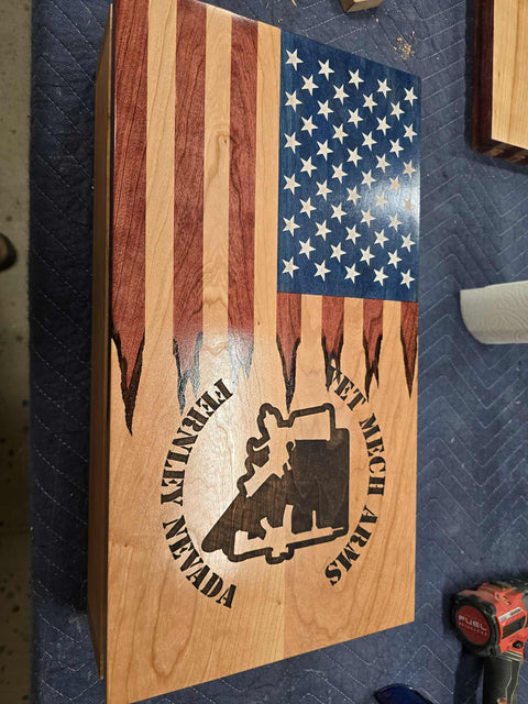 Small Concealment Box 18.75 Inch Cherry Hardwood – Handcrafted Storage Solution | Made in USA American Grains LLC 