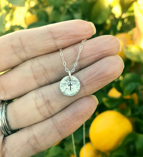 Small Cross Necklace Liberty Cottage Design 