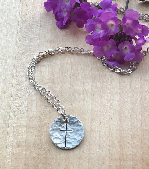 Small Cross Necklace Liberty Cottage Design 