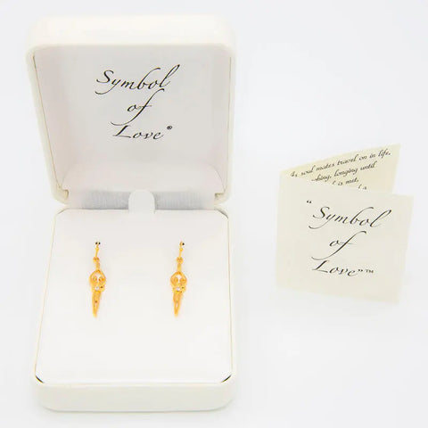 Small Soulmate Earrings 1 Inch – 925 Sterling Silver With 14kt Gold Overlay | Made in USA Symbol of Love Jewelry