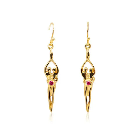 Small Soulmate Earrings 1 Inch – 925 Sterling Silver With 14kt Gold Overlay | Made in USA Symbol of Love Jewelry