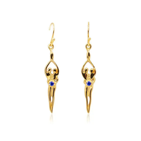 Small Soulmate Earrings 1 Inch – 925 Sterling Silver With 14kt Gold Overlay | Made in USA Symbol of Love Jewelry