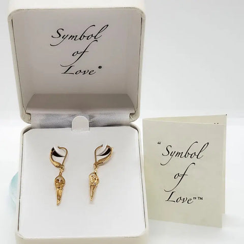 Small Soulmate Earrings 1.5 Inch – 925 Sterling Silver With 14kt Gold Overlay | Made in USA Symbol of Love Jewelry