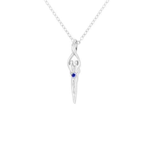 Small Soulmate Pendant Necklace – 18 Inch Sterling Silver Chain | Made in USA Symbol of Love Jewelry