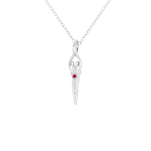 Small Soulmate Pendant Necklace – 18 Inch Sterling Silver Chain | Made in USA Symbol of Love Jewelry