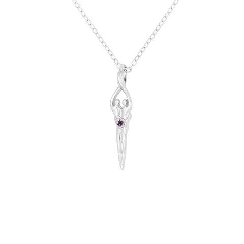 Small Soulmate Pendant Necklace – 18 Inch Sterling Silver Chain | Made in USA Symbol of Love Jewelry