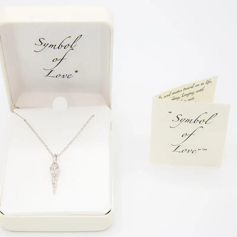 Small Soulmate Pendant Necklace – 18 Inch Sterling Silver Chain | Made in USA Symbol of Love Jewelry