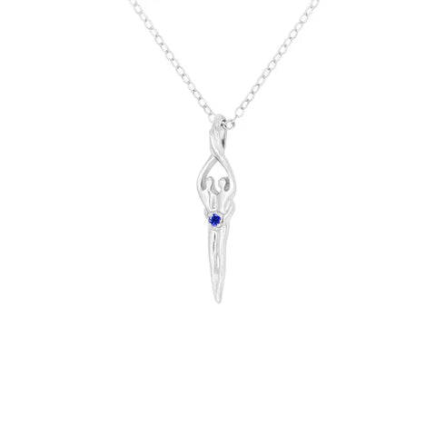 Small Soulmate Pendant Necklace – 18 Inch Sterling Silver Chain | Made in USA Symbol of Love Jewelry