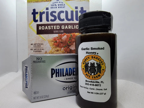 Smoked Garlic Honey Honey Badgers Bee Farm  Garlic Honey