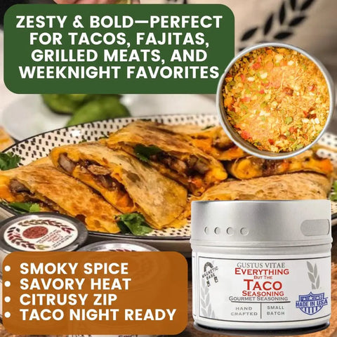 Snack-Time Celebrations: Made in the USA Signature Spices| Gift Packaged Seasoning Collection | Set of 6 Gustus Vitae  Collections & Gift Sets