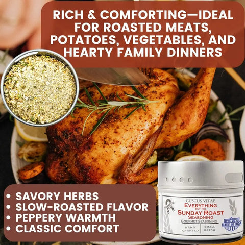 Snack-Time Celebrations: Made in the USA Signature Spices| Gift Packaged Seasoning Collection | Set of 6 Gustus Vitae  Collections & Gift Sets
