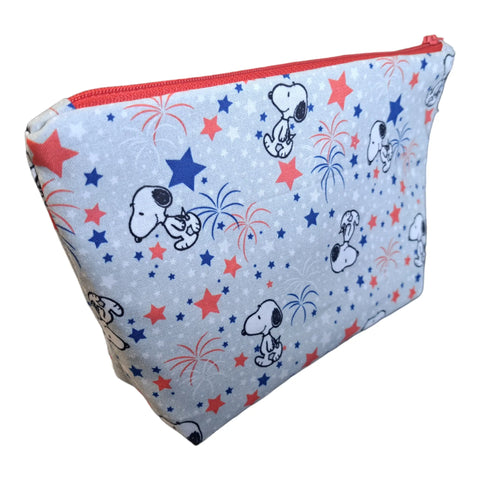 Snoopy Stars Themed Makeup Bag Set – Small to Large Sizes – Durable Cotton Cosmetic Pouches | Made in USA Frances Farm & Craft  Cosmetic bags