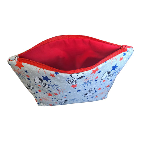 Snoopy Stars Themed Makeup Bag Set – Small to Large Sizes – Durable Cotton Cosmetic Pouches | Made in USA Frances Farm & Craft  Cosmetic bags