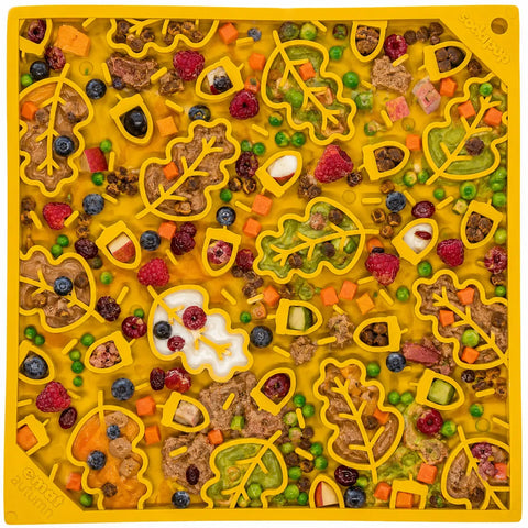 SodaPup Autumn Design Enrichment Lick Mat – Durable Pet Feeding Mat | Made in USA SodaPup  EMAT