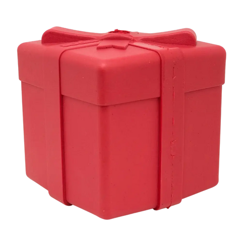 SodaPup Durable Rubber Gift Box Treat Dispenser – Interactive Dog Toy | Made in USA SodaPup  Rubber Dog Toys