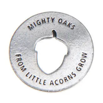 Son Blessing Pewter Ring Charm – Inspirational Acorn Design Pocket Token | Handcrafted in USA Whitney Howard Designs  Blessing Ring